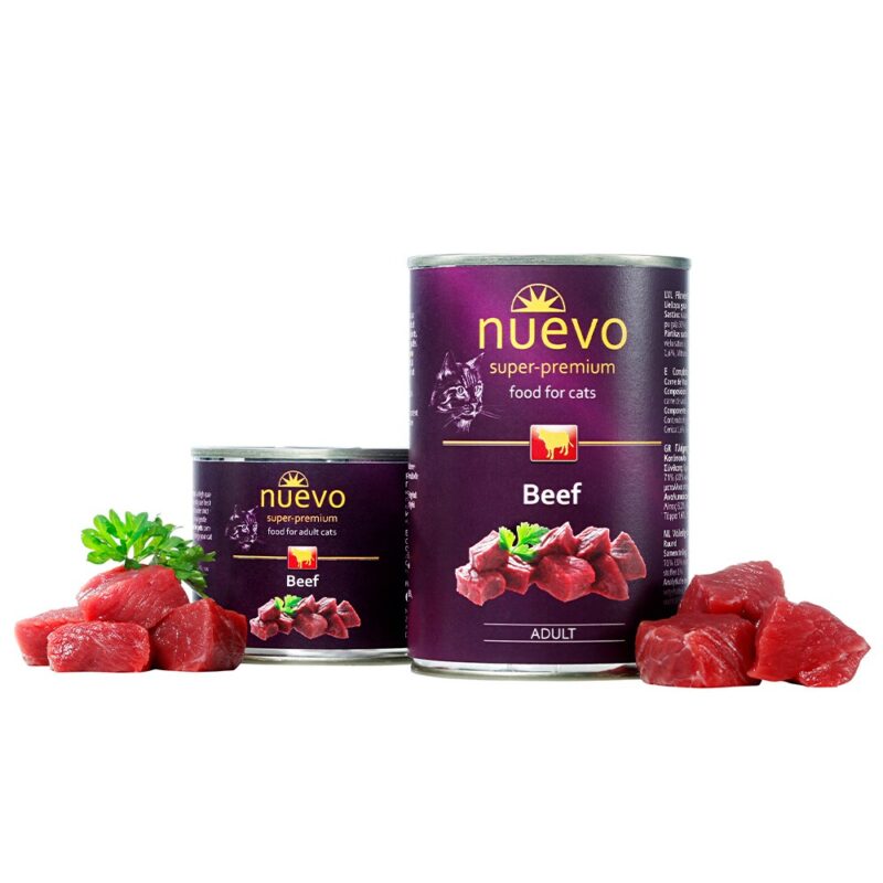 Корм конс. NUEVO ADULT з яловичиною, для котів, 400г