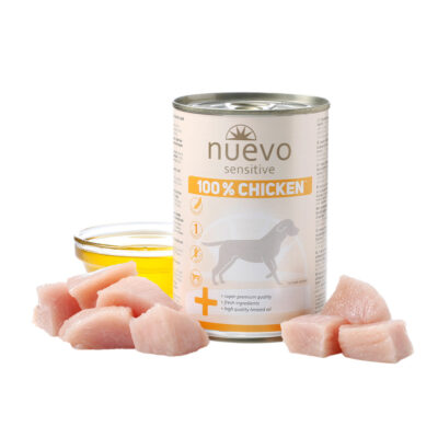 Корм конс. NUEVO SENSITIVE з куркою, для собак з чутливим травленням, 400г