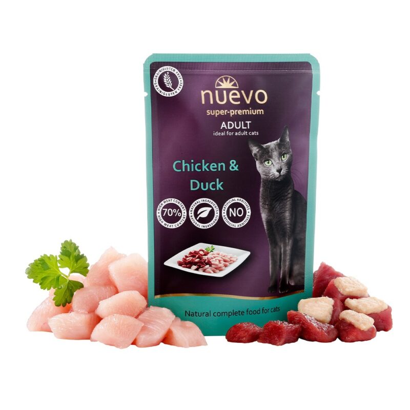 Пауч NUEVO ADULT для котів, курка і качка, 85 г