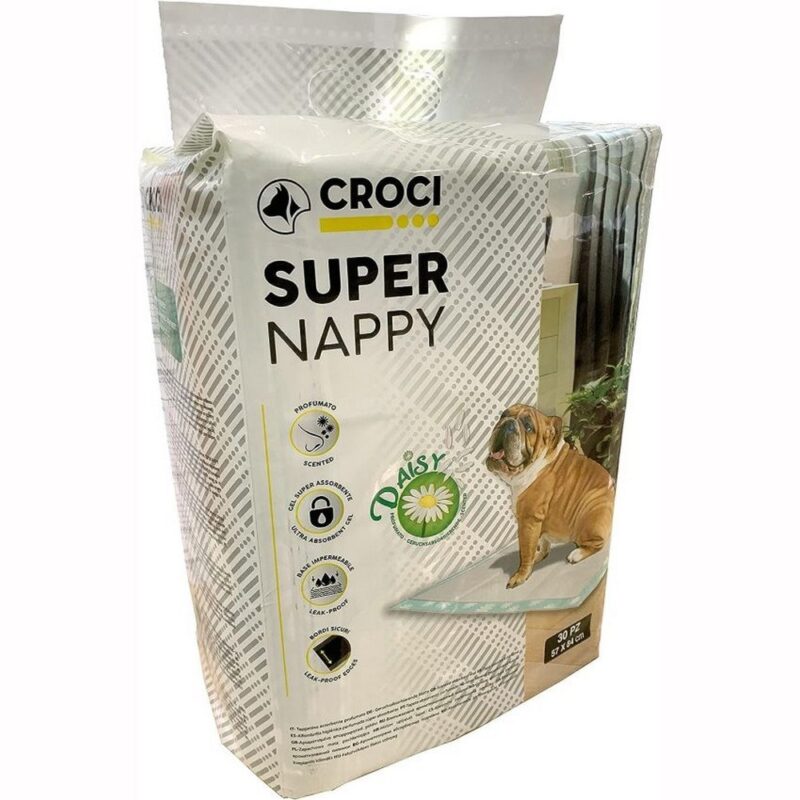 Пеленки для собак з ароматом ромашки CROCI Daisy 84х57 см, 30 шт