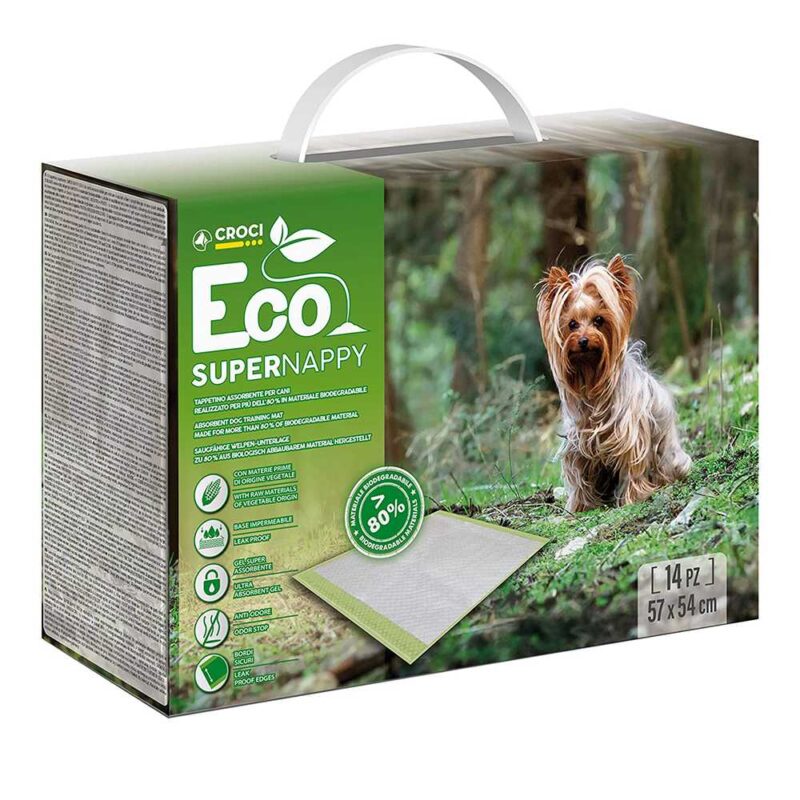 Пелюшки для собак ECO абсорбуючі CROCI 57х54 см, 14 шт