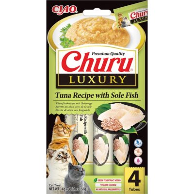 Ласощі INABA Churu LUXURY для котів, стіки, тунець/морський язик, 4×14 г