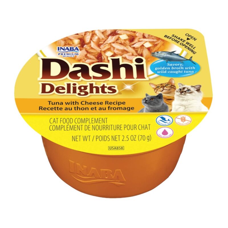 Ласощі INABA DASHI Delights для котів, тунець з сиром, 70 г