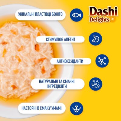 Ласощі INABA DASHI Delights для котів, курка, 70 г*6 — фото 4
