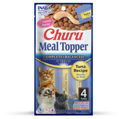 Ласощі INABA Churu MEAL TOPPER для котів, мус у стіках з тунцем, 4×14 г