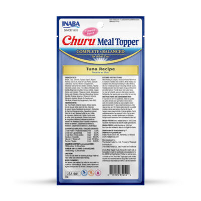 Ласощі INABA Churu MEAL TOPPER для котів, мус у стіках з тунцем, 4×14 г — фото 2