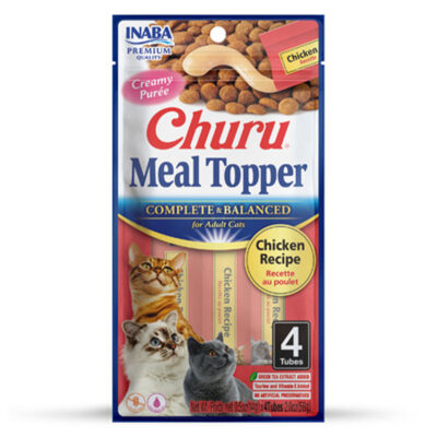 Ласощі INABA Churu MEAL TOPPER для котів, кремовий мус у стіках, курка, 4×14 г