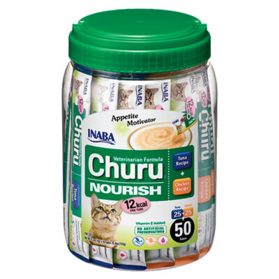 Ласощі INABA Churu NOURISH для котів, мус у стіках, курка й тунець, 50×14 г