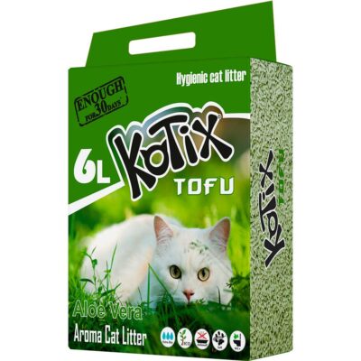 Наповнювач д/кот KOTIX TOFU Aloe Vera, 6 л