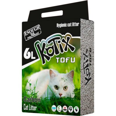 Наповнювач д/кот KOTIX TOFU Carbon, 6 л