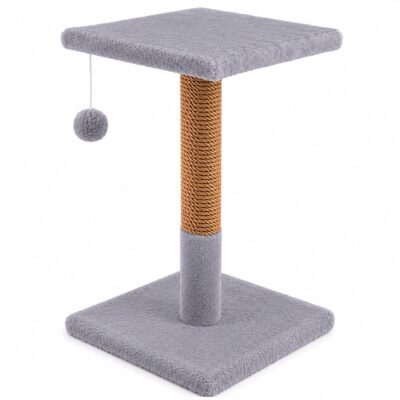 Драпак - "Пухнастики" з полицею (джут) сіра 30/30/50 см