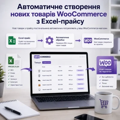Автоматичне створення нових товарів WooCommerce з Excel-прайсу фото 2