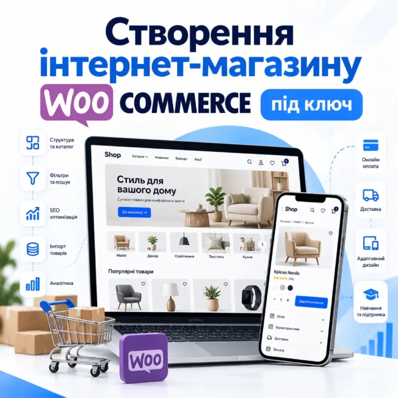 Створення інтернет-магазину WooCommerce під ключ